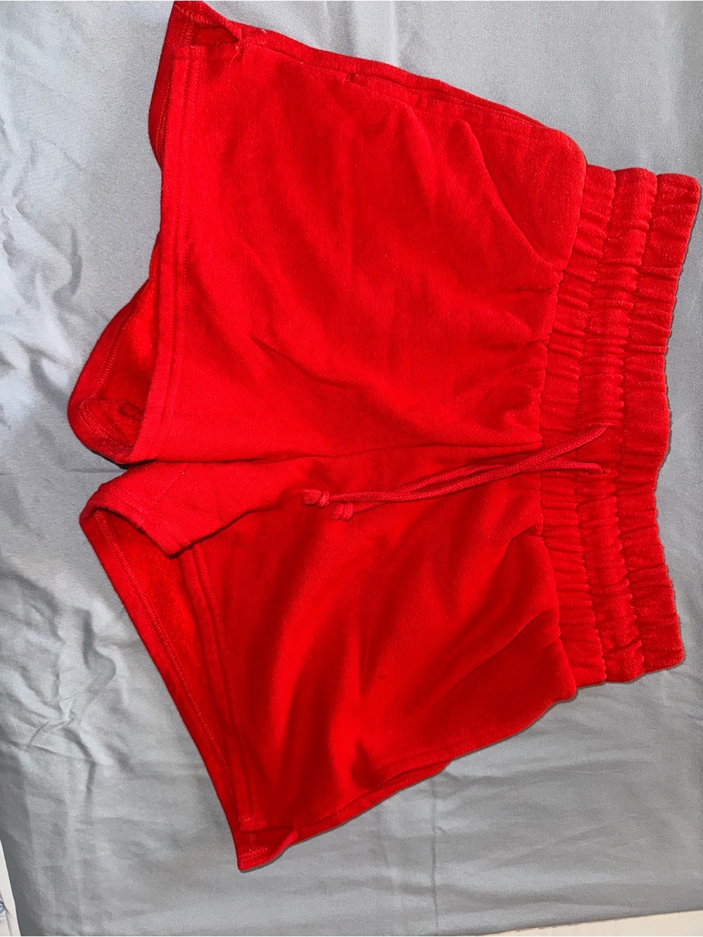Red Women's Elastic Waist Shorts